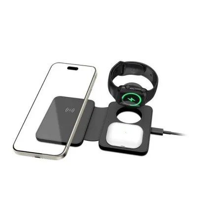 Xpower Wlm9 3 In 1 Magnetic Wireless Charging Pad - Black